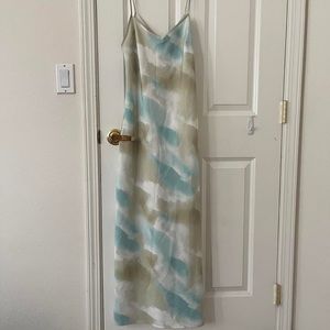 Forever 21 Watercolor Maxi Slip Dress